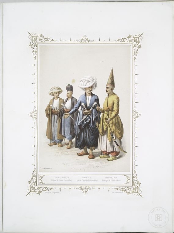 Osmanlı Halkları, Askerleri, Memurlar, Kostümleri — Portre ve kişi arşivi