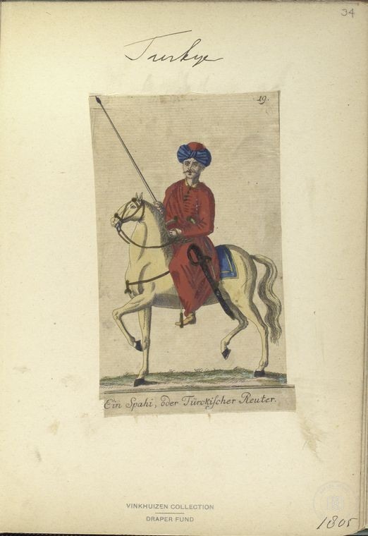 Ottoman People, Soldiers, Officers, Costumes — Portrait from the archive