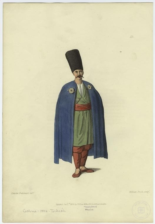 Ottoman People, Soldiers, Officers, Costumes — Portrait from the archive