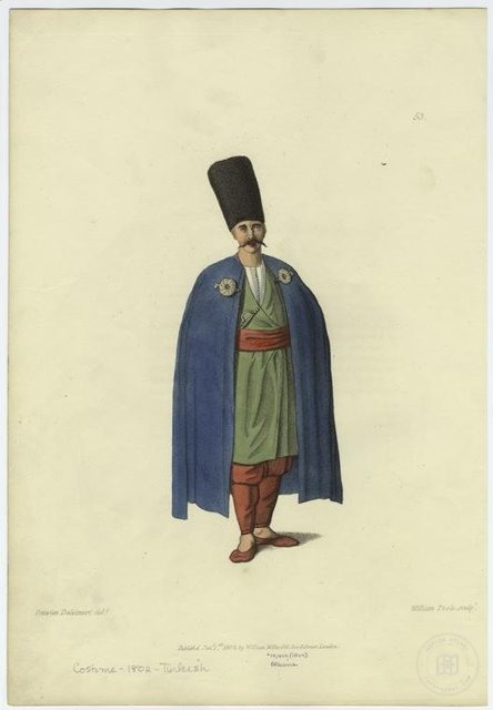 Ottoman People, Soldiers, Officers, Costumes — Portrait from the archive
