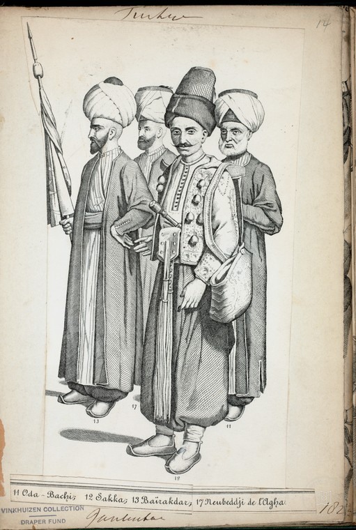 Osmanlı Halkları, Askerleri, Memurlar, Kostümleri — Portre ve kişi arşivi