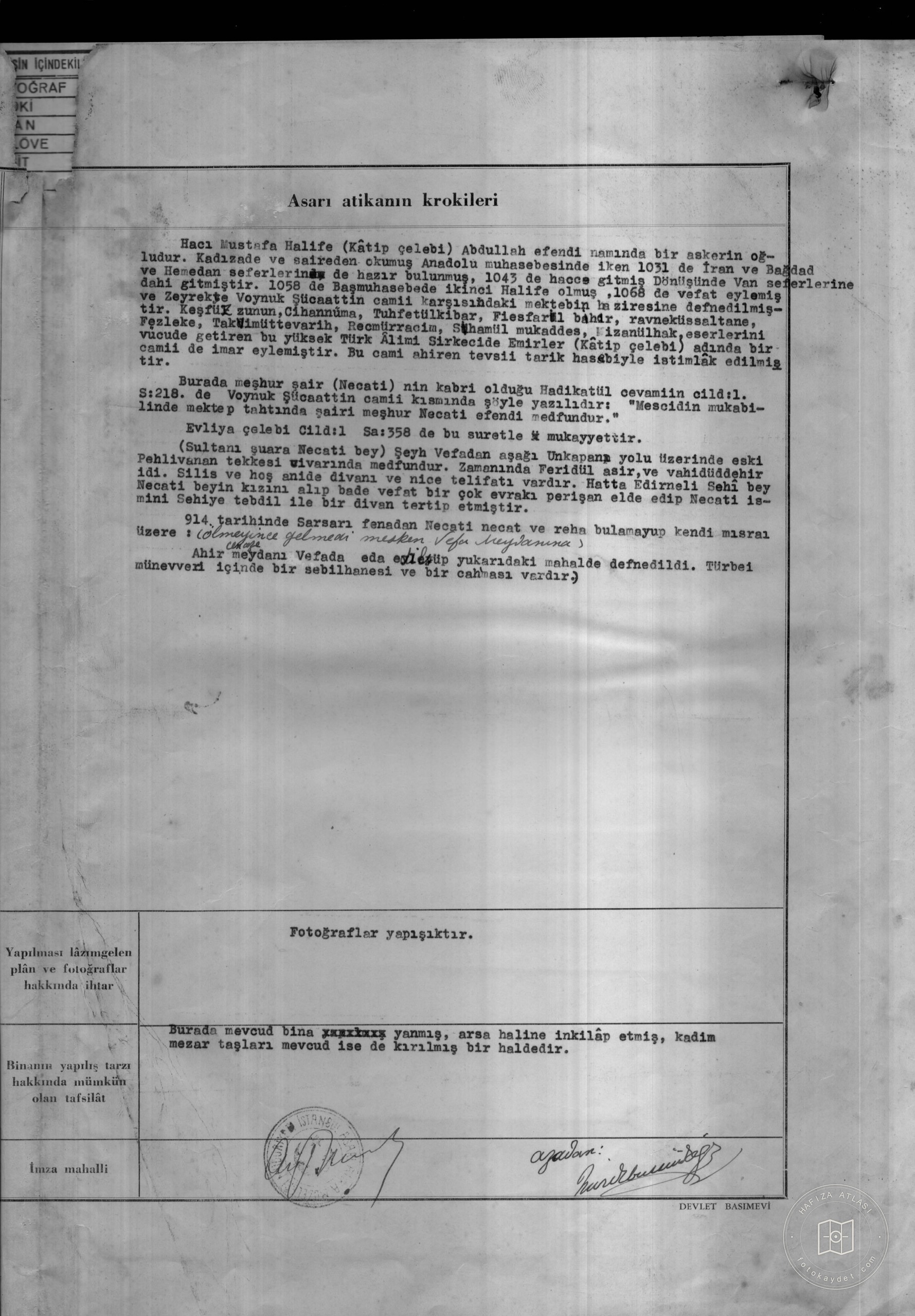 KATİP ÇELEBİ MEKTEBİ MERKADİ — Document
