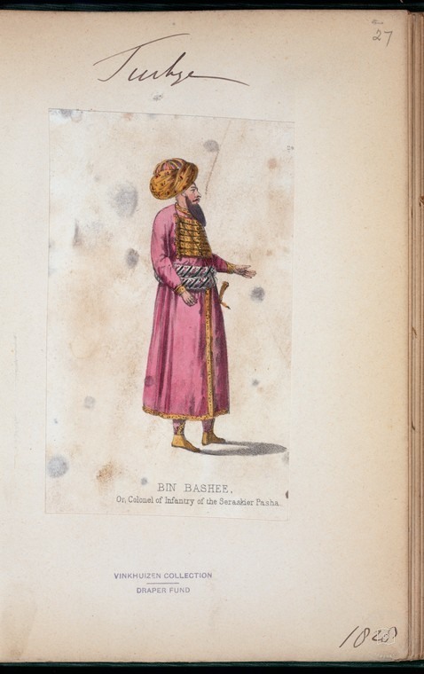 Ottoman People, Soldiers, Officers, Costumes — Portrait from the archive