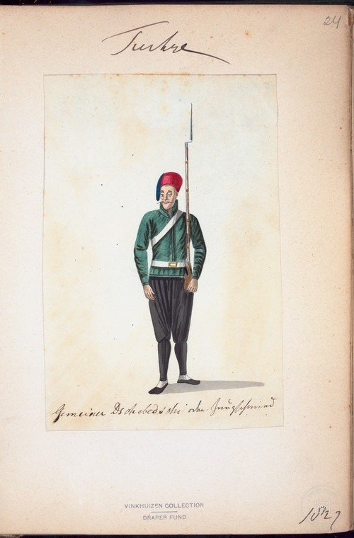 Ottoman People, Soldiers, Officers, Costumes — Portrait from the archive