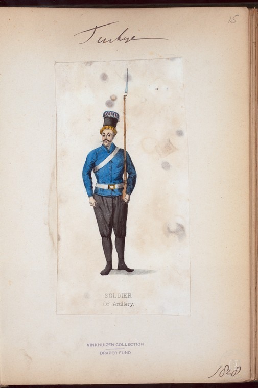 Ottoman People, Soldiers, Officers, Costumes — Portrait from the archive