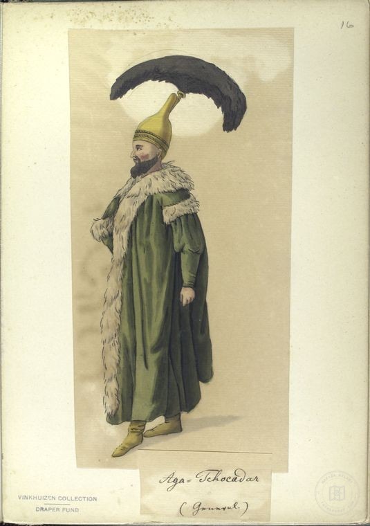 Ottoman People, Soldiers, Officers, Costumes — Portrait from the archive