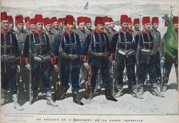 Ottoman People, Soldiers, Officers, Costumes — Portrait from the archive
