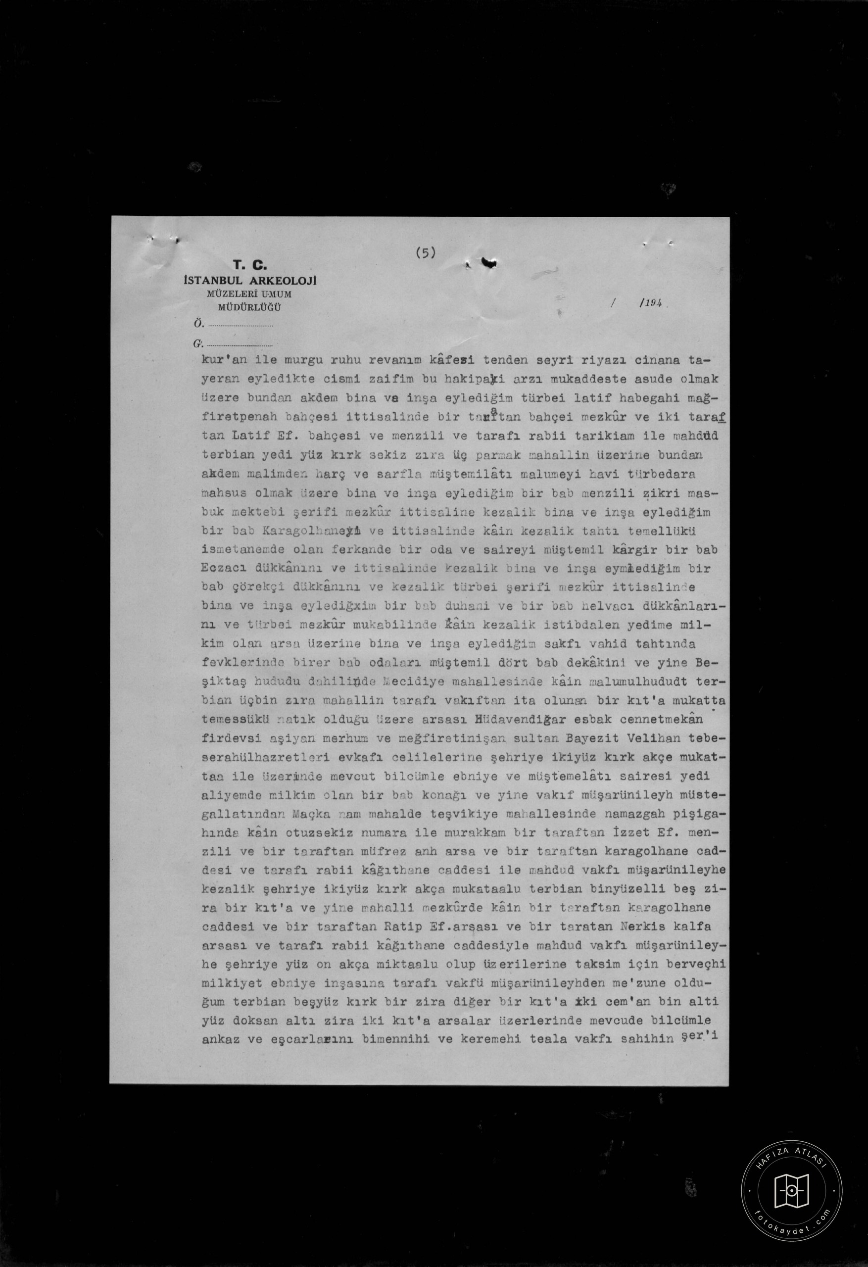Pertevnal Valide Sultan Mosque and Müştemilate — Document