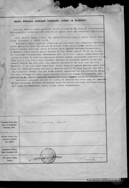 Coldkuyu Medresesi — Archival document