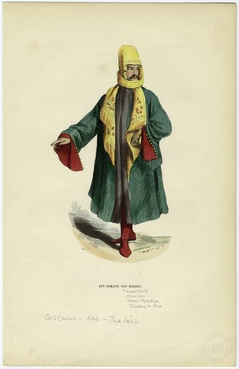 Ottoman People, Soldiers, Officers, Costumes — Portrait from the archive