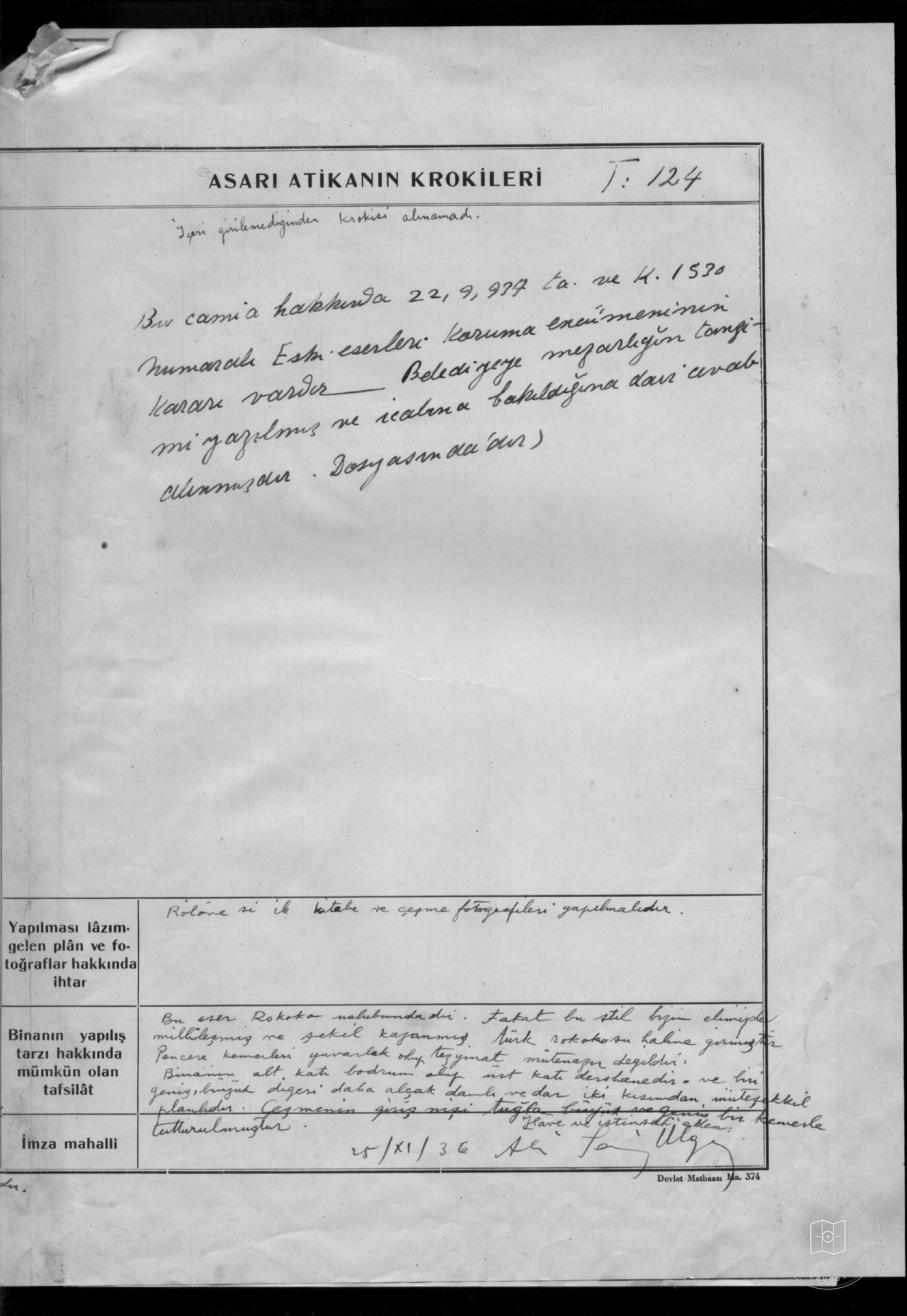 NAZI PERVER ÜSTAD MEKTEBİ and Fountain — Document