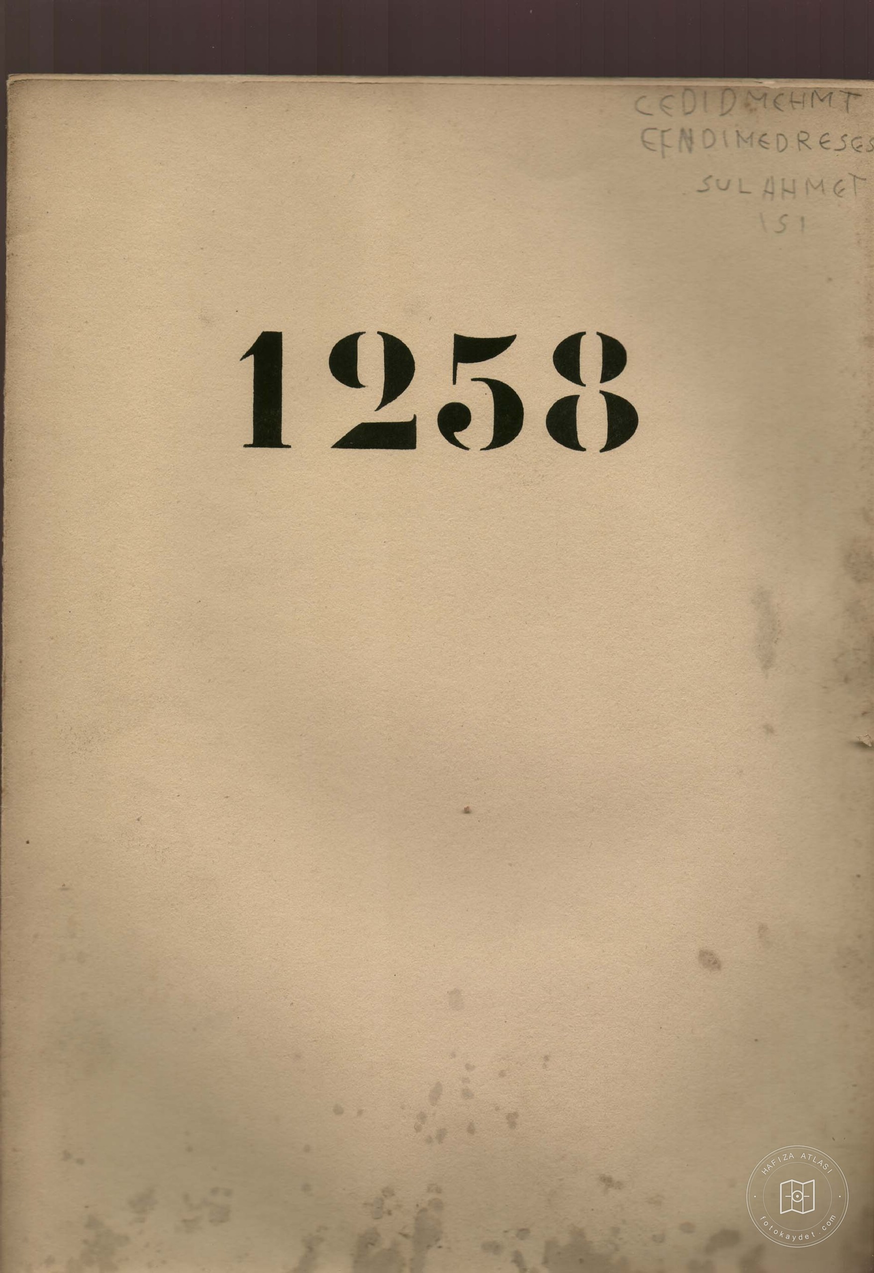 CEDID MEHMET EFENDİ MEDRESUM — Document
