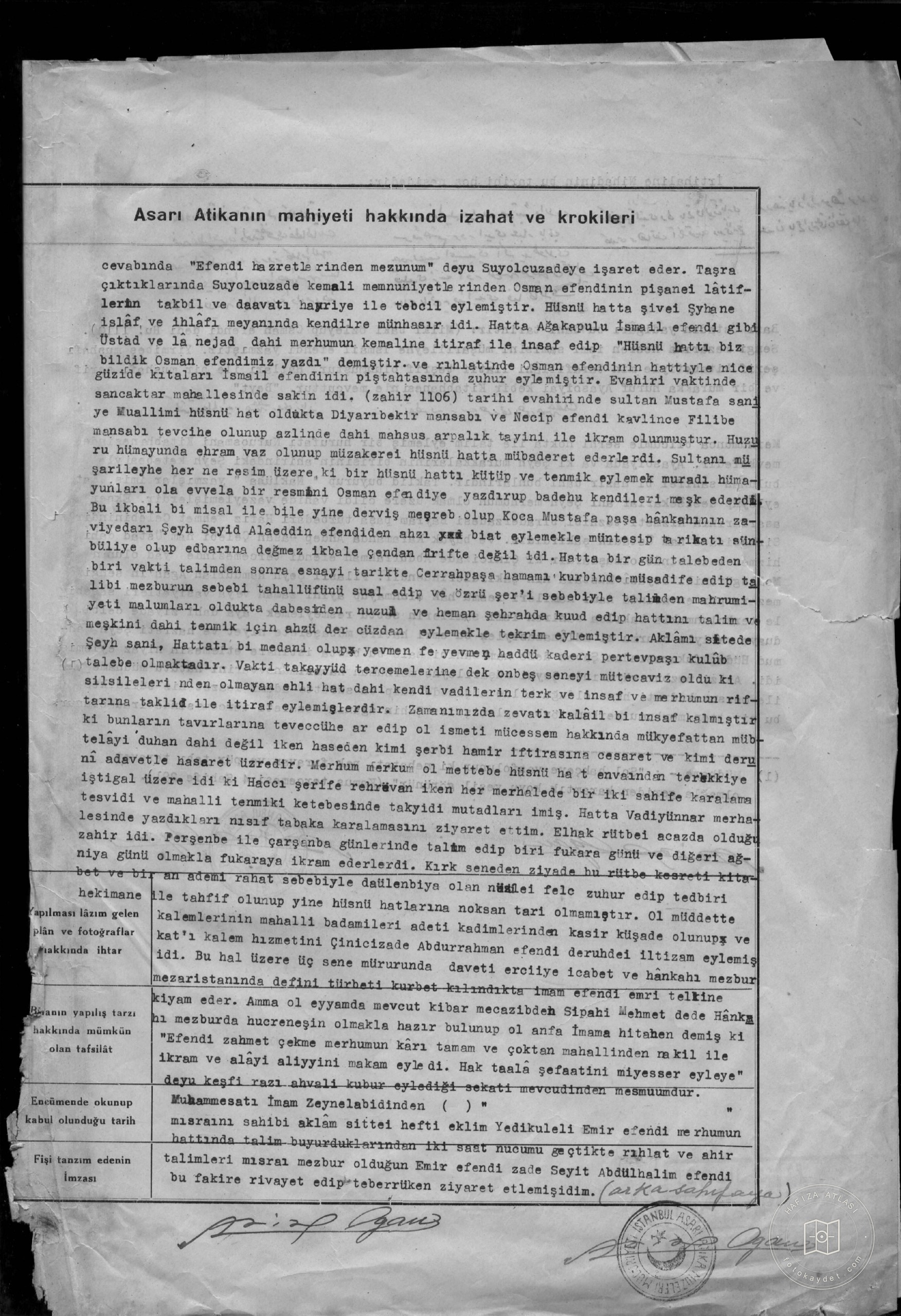 Sümbül Efendi Dervish Lodge and SOFTWARE STONE — Document