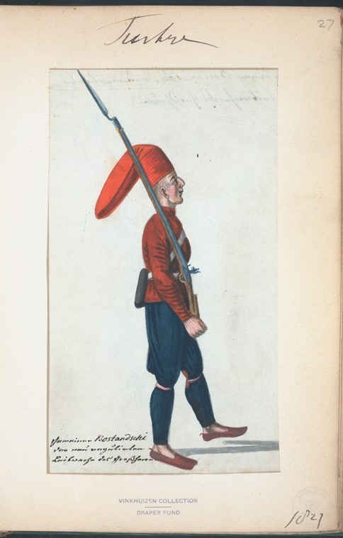 Ottoman People, Soldiers, Officers, Costumes — Portrait from the archive