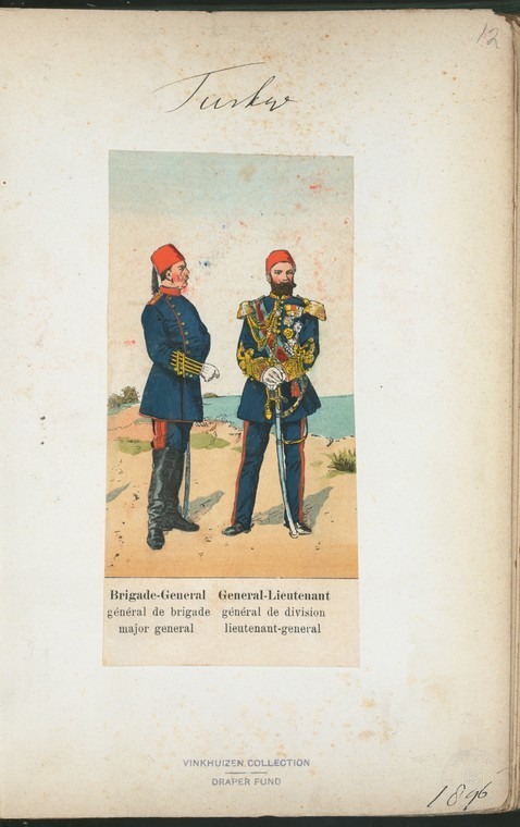 Ottoman People, Soldiers, Officers, Costumes — Portrait from the archive
