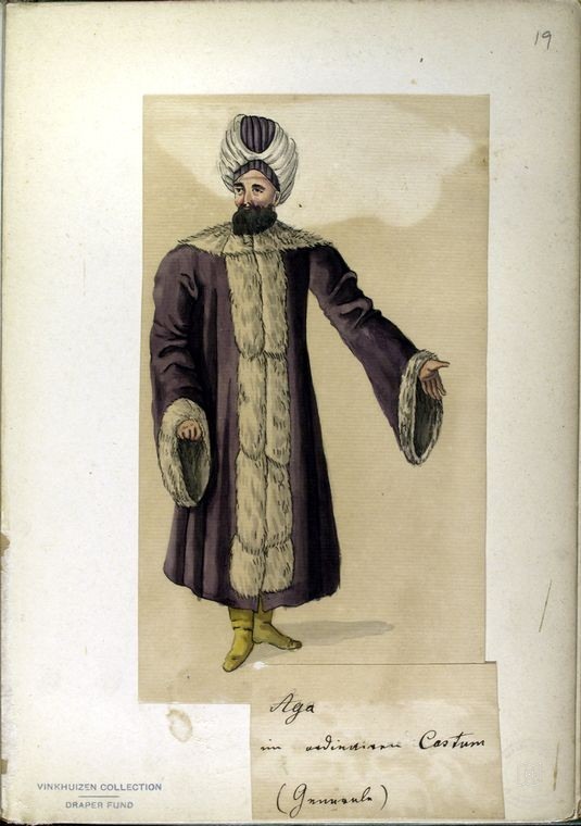 Ottoman People, Soldiers, Officers, Costumes — Portrait from the archive