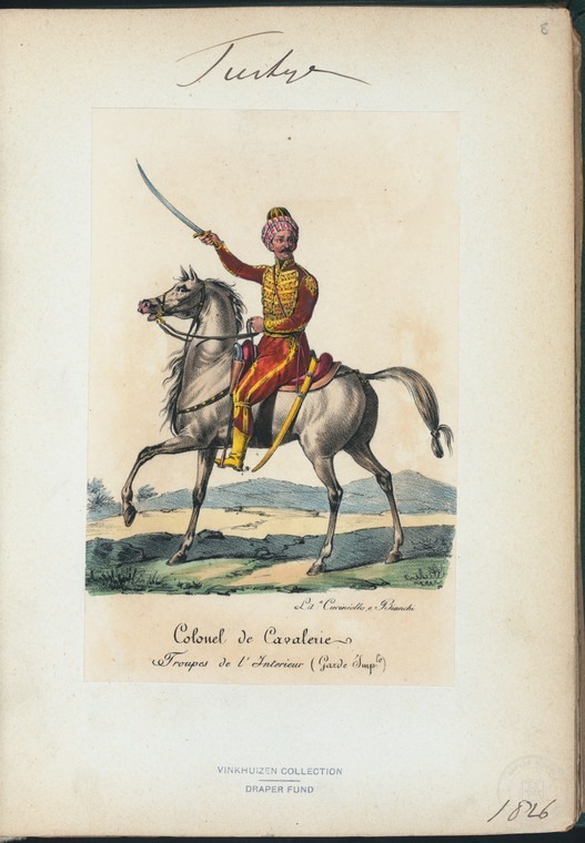 Ottoman People, Soldiers, Officers, Costumes — Portrait from the archive