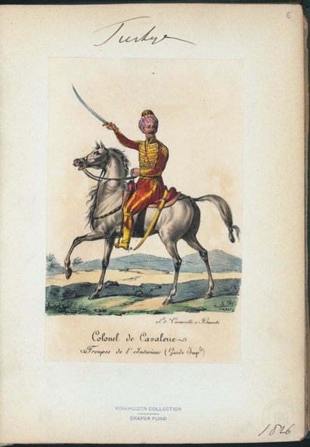Ottoman People, Soldiers, Officers, Costumes — Portrait from the archive
