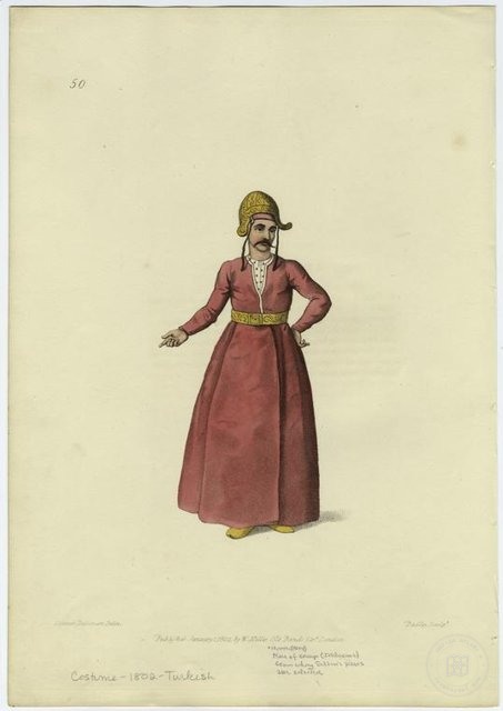 Ottoman People, Soldiers, Officers, Costumes — Portrait from the archive