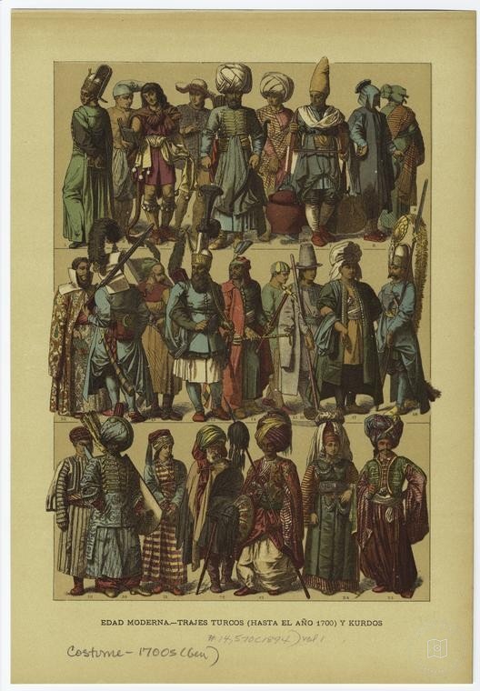 Osmanlı Halkları, Askerleri, Memurlar, Kostümleri — Portre ve kişi arşivi