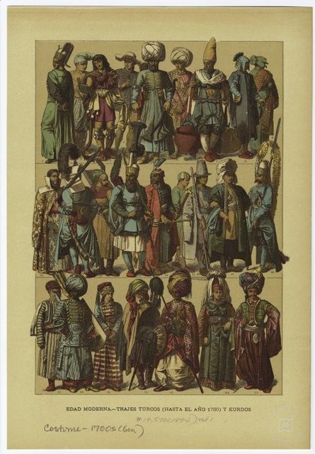 Ottoman People, Soldiers, Officers, Costumes — Portrait from the archive