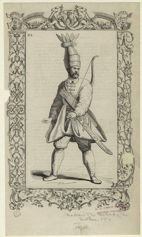 Ottoman People, Soldiers, Officers, Costumes — Portrait from the archive