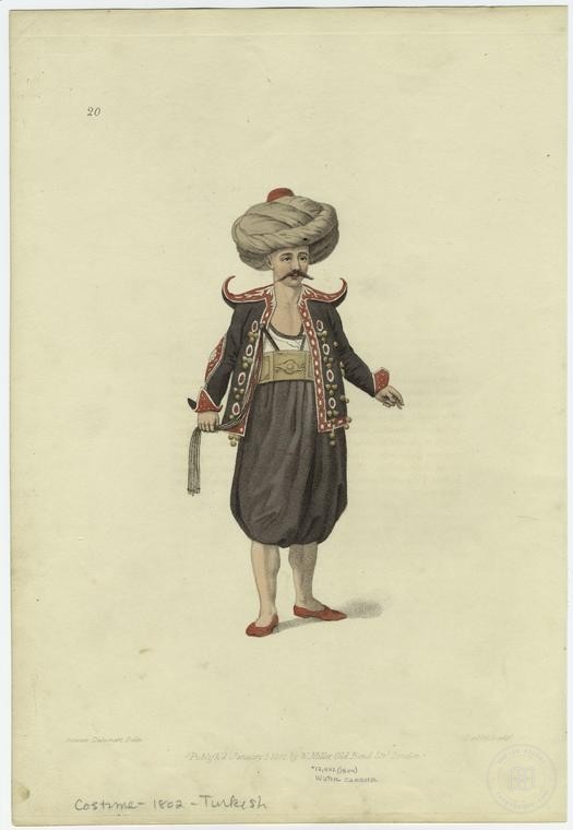 Ottoman People, Soldiers, Officers, Costumes — Portrait from the archive