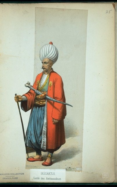 Ottoman People, Soldiers, Officers, Costumes — Portrait from the archive