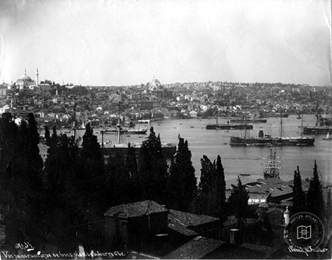 Ships on the Golden Horn and Istanbul Panorama
