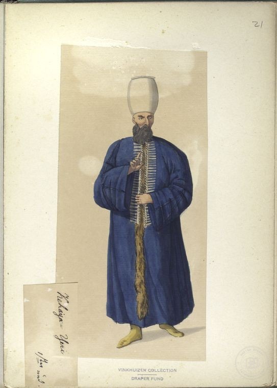 Ottoman People, Soldiers, Officers, Costumes — Portrait from the archive