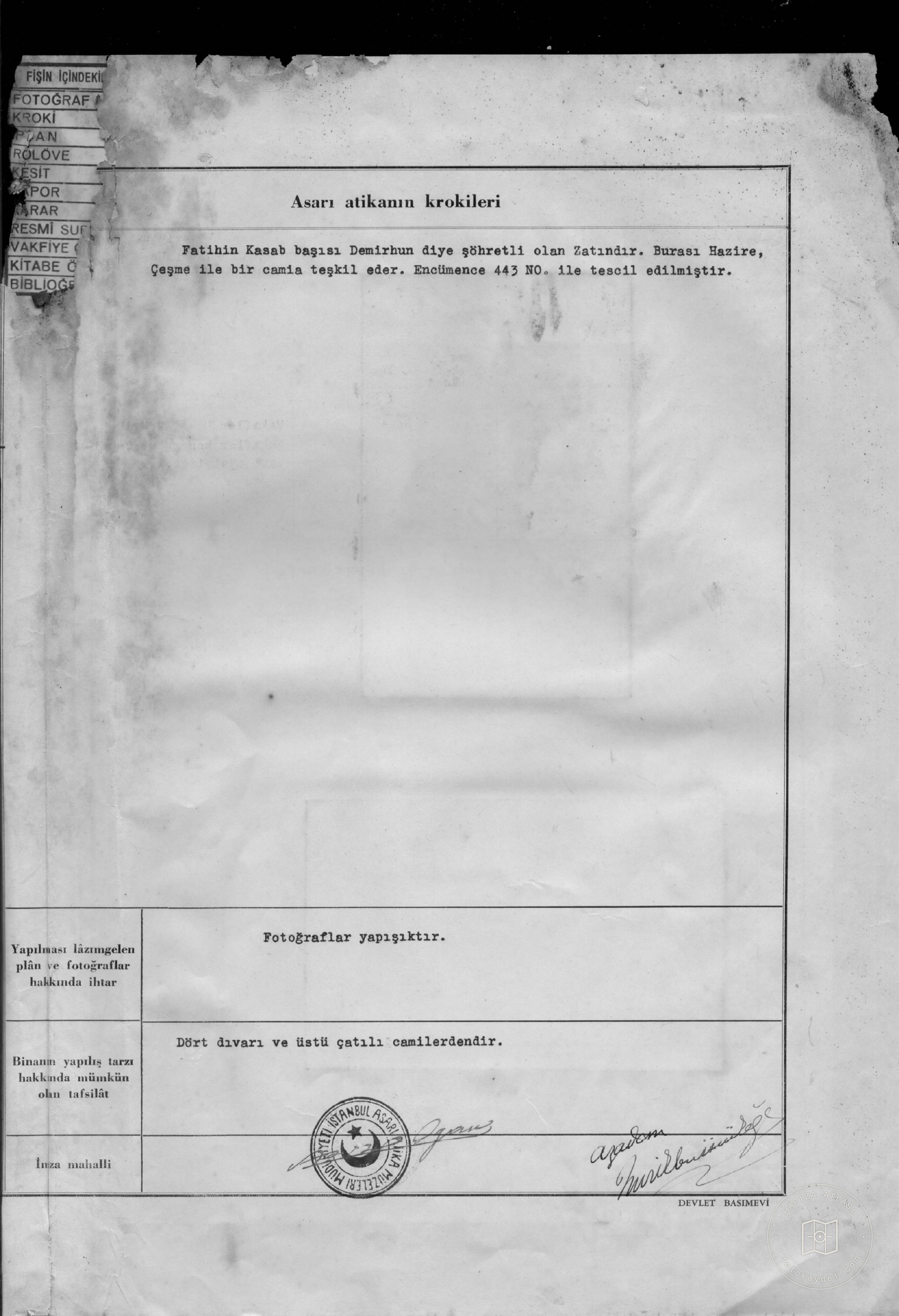 KASAB DEMİRHUN Mosque — Document