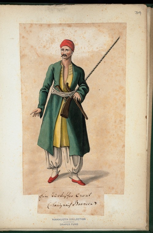 Ottoman People, Soldiers, Officers, Costumes — Portrait from the archive