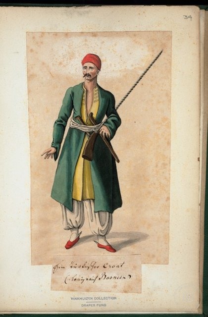 Ottoman People, Soldiers, Officers, Costumes — Portrait from the archive