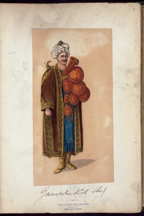 Ottoman People, Soldiers, Officers, Costumes — Portrait from the archive
