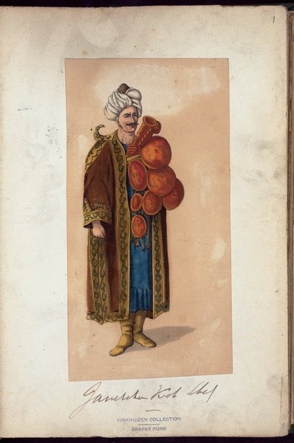 Ottoman People, Soldiers, Officers, Costumes — Portrait from the archive
