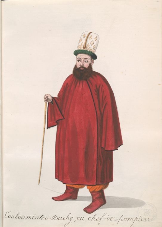 Ottoman People, Soldiers, Officers, Costumes — Portrait from the archive