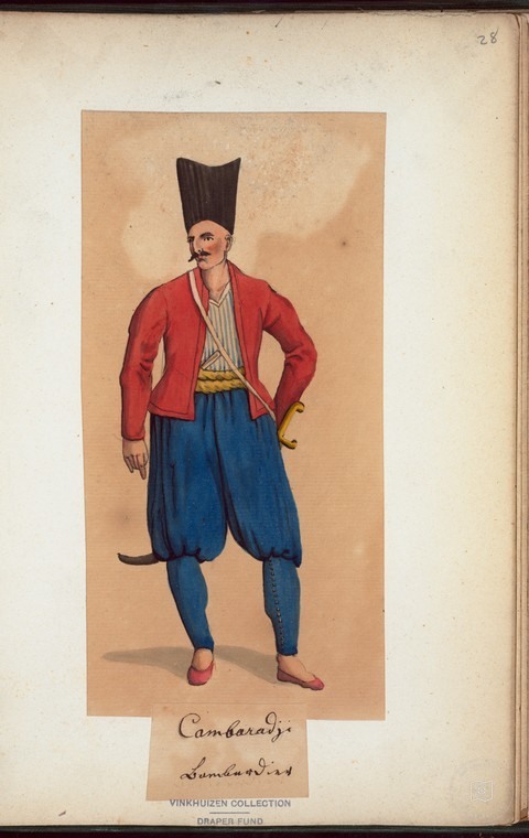 Ottoman People, Soldiers, Officers, Costumes — Portrait from the archive