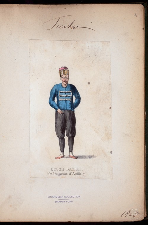 Ottoman People, Soldiers, Officers, Costumes — Portrait from the archive