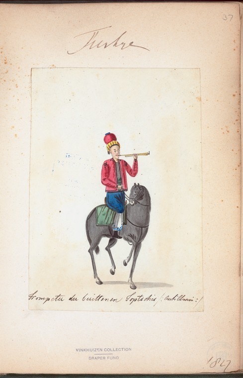 Ottoman People, Soldiers, Officers, Costumes — Portrait from the archive