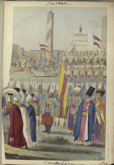 Ottoman People, Soldiers, Officers, Costumes — Portrait from the archive