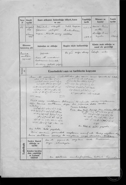 Emine Sultan Çeşmesi — Belge