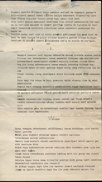 Coldkuyu Medresesi — Archival document