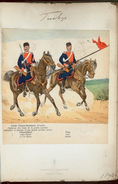 Ottoman People, Soldiers, Officers, Costumes — Portrait from the archive