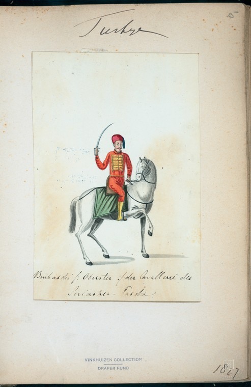 Ottoman People, Soldiers, Officers, Costumes — Portrait from the archive