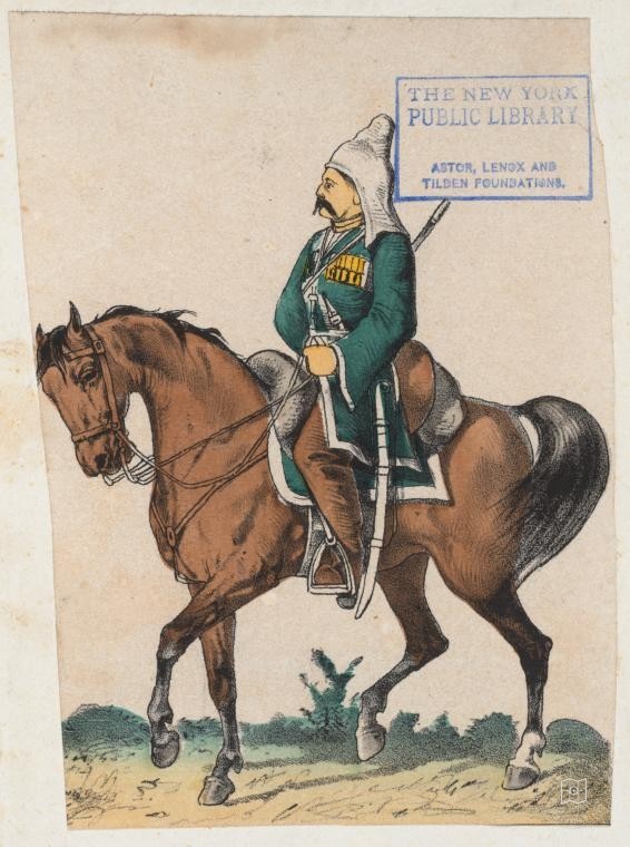 Ottoman People, Soldiers, Officers, Costumes — Portrait from the archive