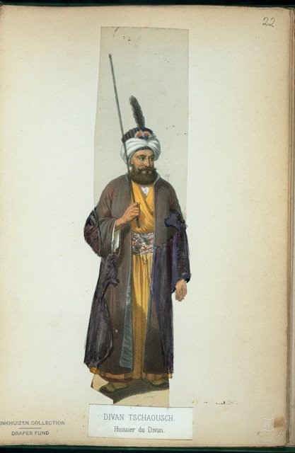 Ottoman People, Soldiers, Officers, Costumes — Portrait from the archive