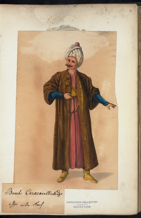 Ottoman People, Soldiers, Officers, Costumes — Portrait from the archive