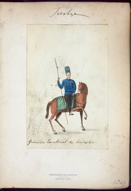 Ottoman People, Soldiers, Officers, Costumes — Portrait from the archive