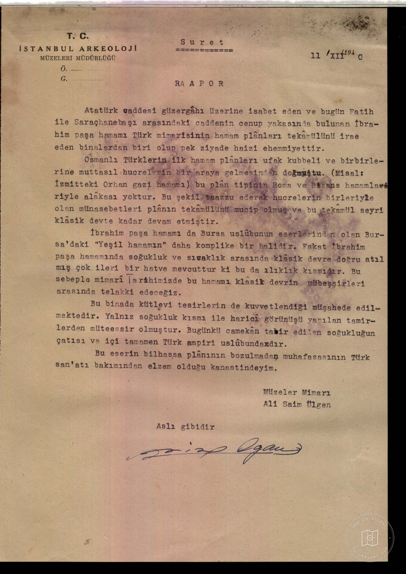 IBRAHİM PAŞA HAMAMI — Document