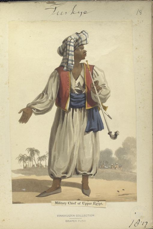Ottoman People, Soldiers, Officers, Costumes — Portrait from the archive
